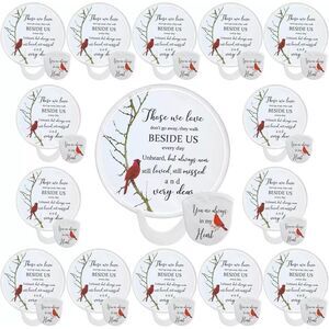 Kigley 50 pcs Cardinal Handheld compact Foldable Cooling Fan Funeral/Sympathy